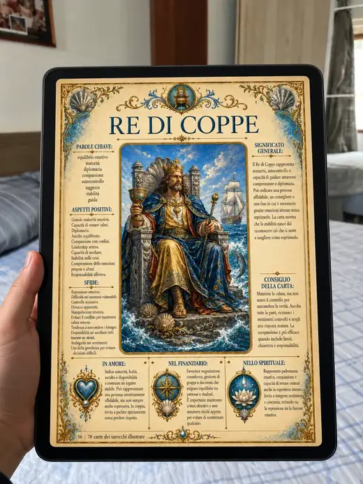 La guida sul tablet, ogni carta spiegata