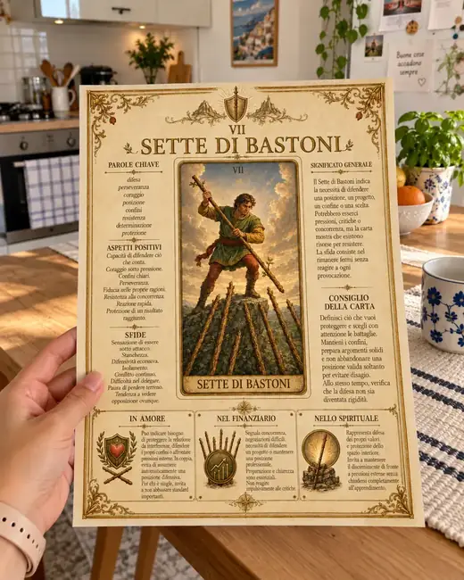 Una pagina della guida stampata